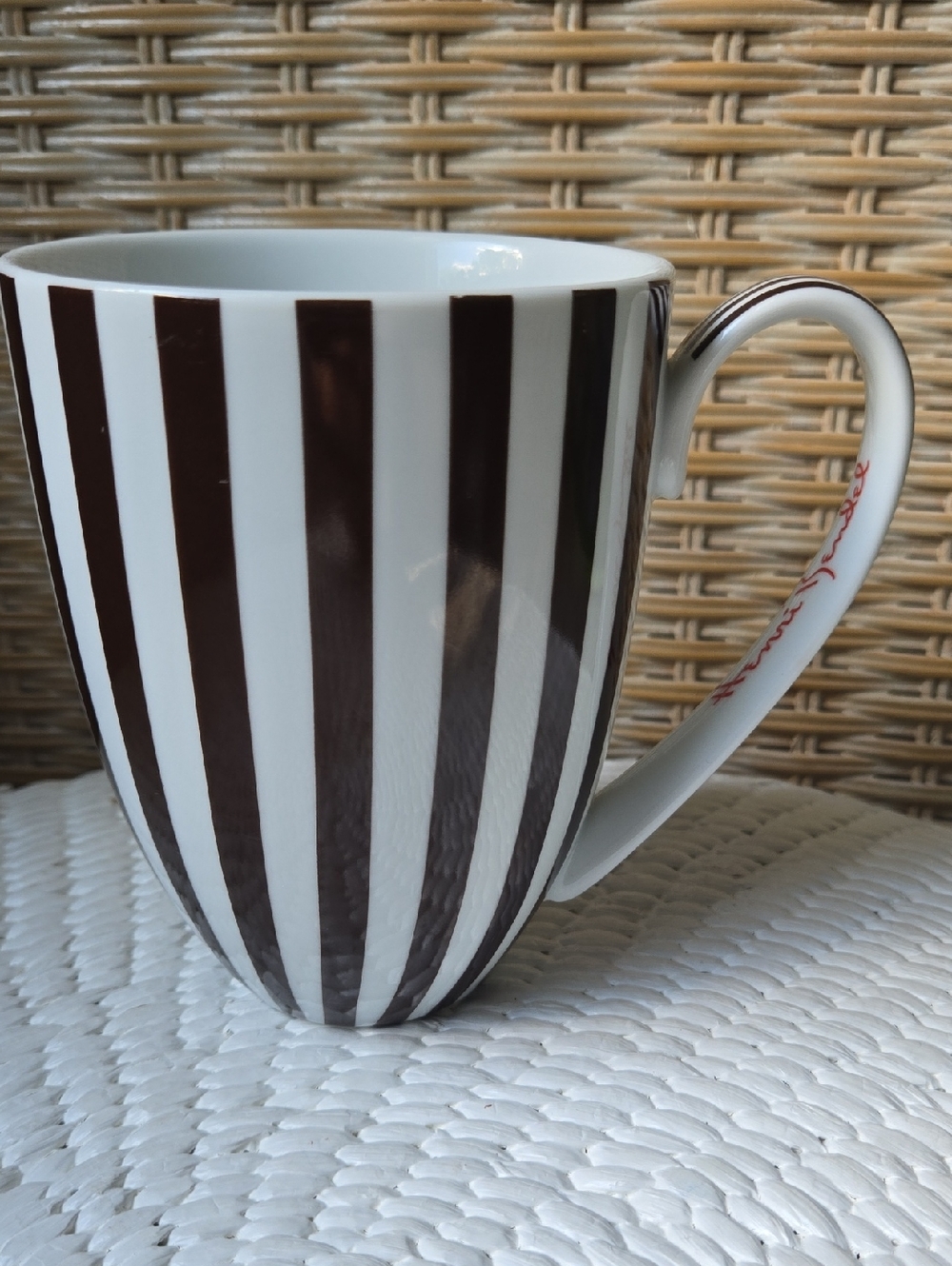 One Henri Bendel Iconic Striped Oversized Collectible Coffee Mug